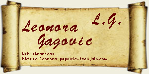 Leonora Gagović vizit kartica